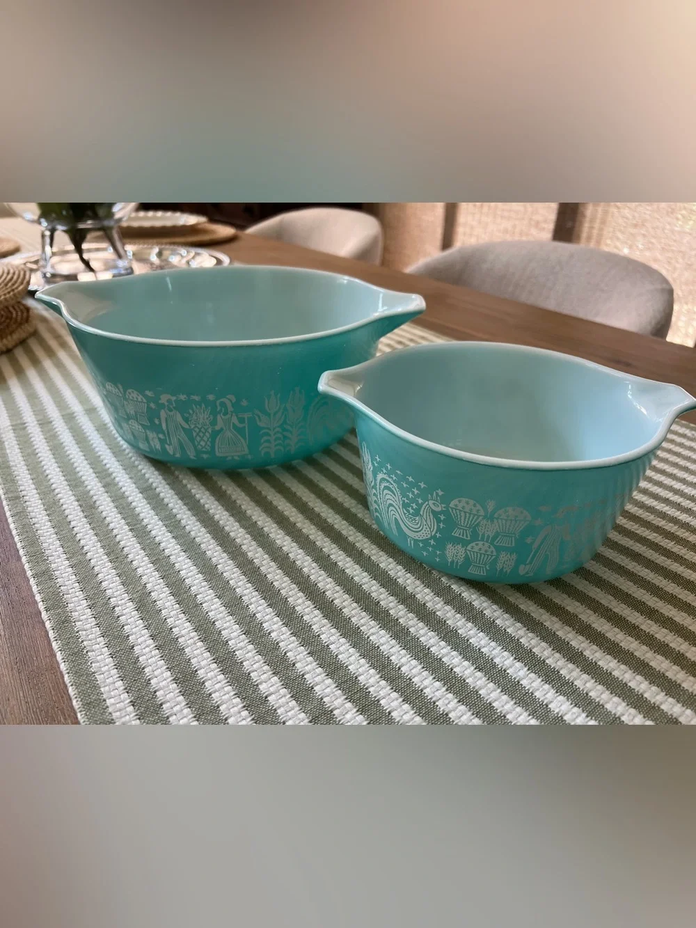 Vintage Pyrex Amish Butterprint Bowls